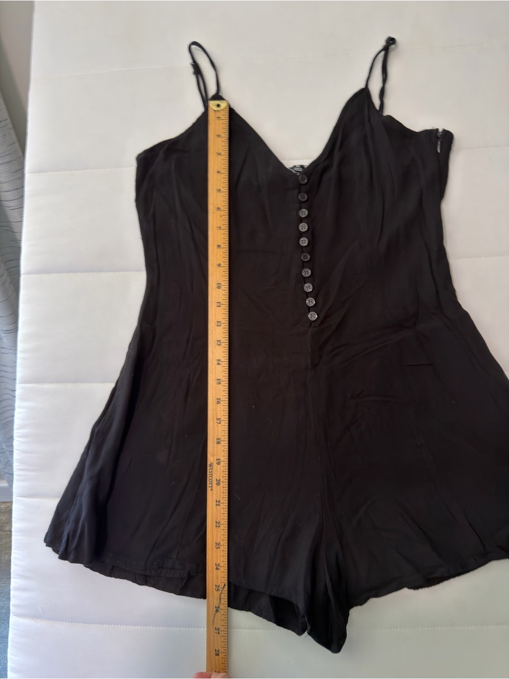 Lulus Black Sleeveless Button-Front Romper XL - Picture 5 of 8